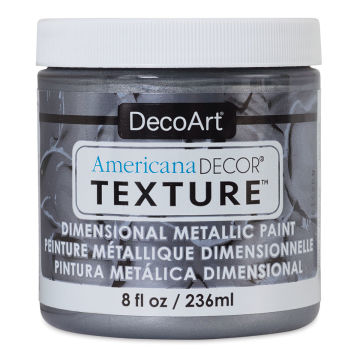 DecoArt American Decor Texture Paint - Zinc Metallic, 8 oz