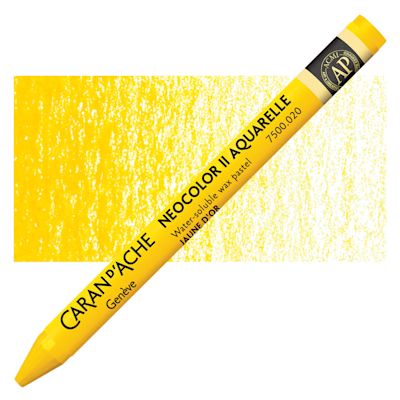 Caran d'Ache Neocolor II Aquarelle Artists' Pastel - Golden Yellow ...