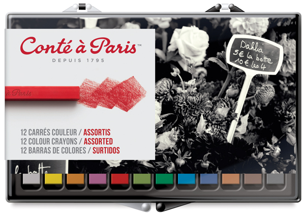 Conté à Paris Crayons - Assorted Colors, Set of 12