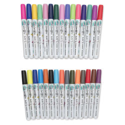 Tulip Graffiti Bullet Tip Fabric Markers - Rainbow, Set of 30 (Out of packaging)