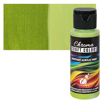 Open in modal - Chroma Craft Colors Acrylic Paint - Fern, swatch and bottle