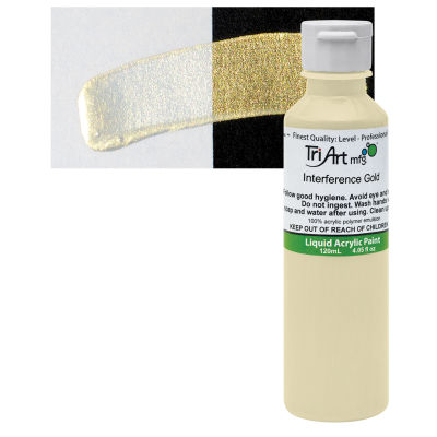 Tri-Art Liquid Artist Acrylics - Interference Gold, 120 ml bottle