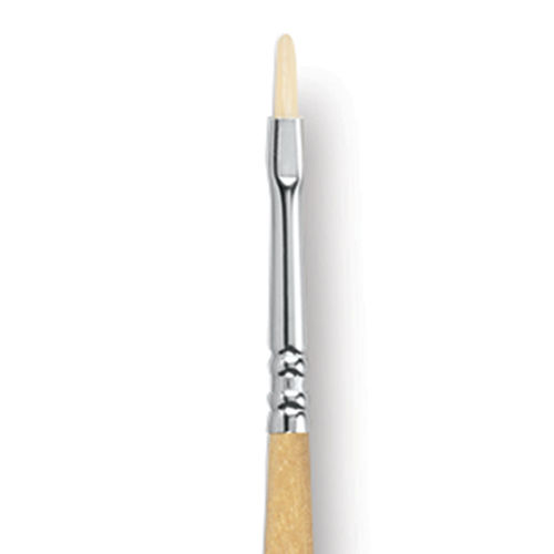 Escoda Clasico Chungking White Bristle Brush - Short Filbert, Long