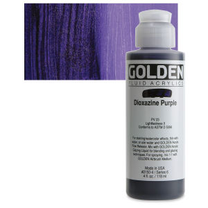 Golden Fluid Acrylics - Dioxazine Purple, 4 oz bottle