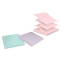 Post-it Recycled Super Sticky Pop-Up Notes - Wanderlust Pastels Collection, 3" x 3", Pkg of 6