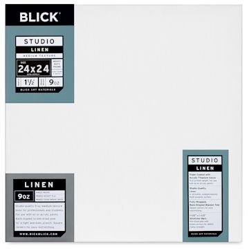 Open in modal - Blick Studio Linen Stretched Canvas - 24" x 24", Gallery 1-1/2" Profile