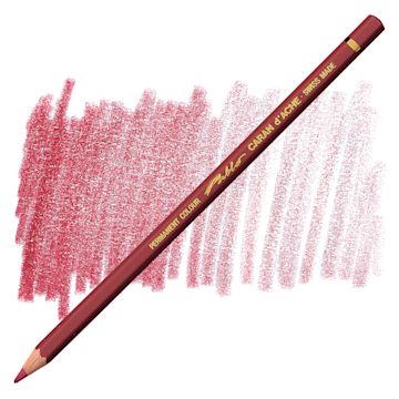 Open in modal - Caran d'Ache Pablo Colored Pencil - Bordeaux Red pencil and swatch