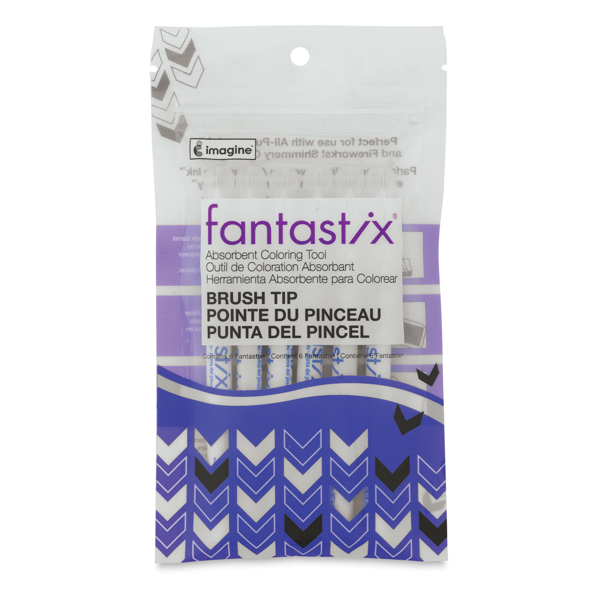Fantastix Coloring Tool For Wet & Dry Media 6/Pkg - Poly Clay Play