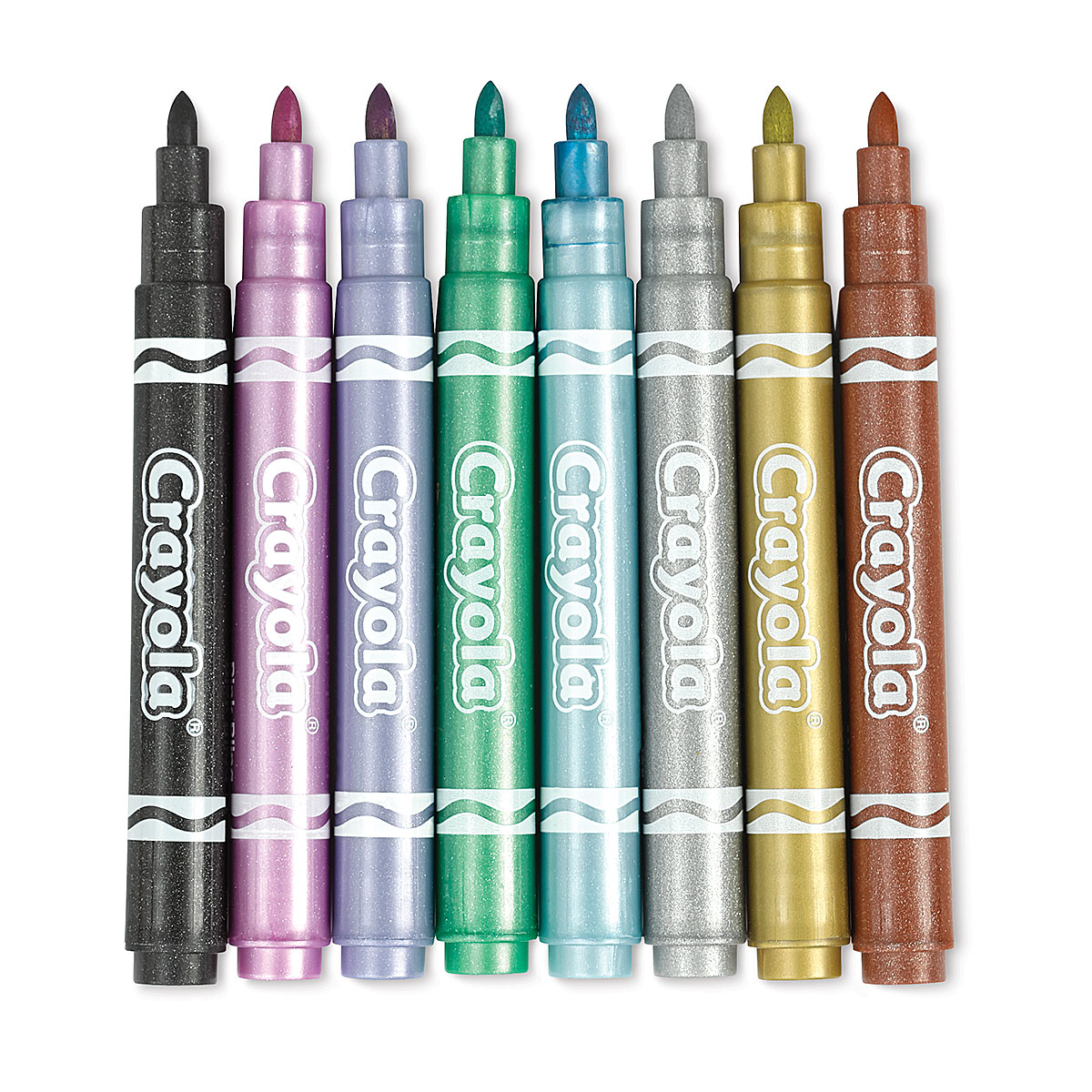 Swatching Crayola Glitter & Metallic Markers 
