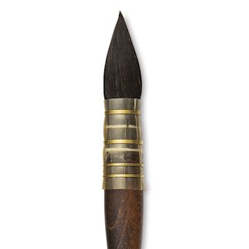 Open in modal - Isabey Vintage Siberian Blue Squirrel Brush - Quill Mop, Size 10