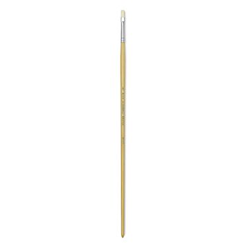 Open in modal - Blick Academic Bristle Brushes - Long handled Bright Brush shown upright
