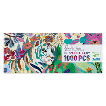 Djeco Gallery Puzzle - Rainbow Tigers, 1000 Pieces box