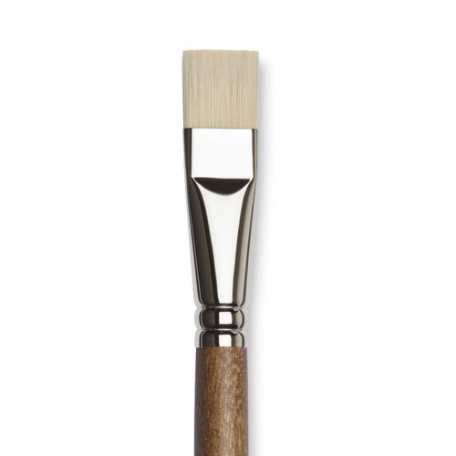 Winsor & Newton Artists' Oil Brush - Flat, Long Handle, Size 10