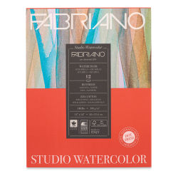 Fabriano Studio Watercolor Pad - 11" x 14", 300 gsm, Hot Press, 12 Sheets (front cover)