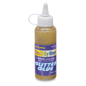 Creativity Street Glitter Glue - Single bottle of 4 oz Gold Glitter Glue