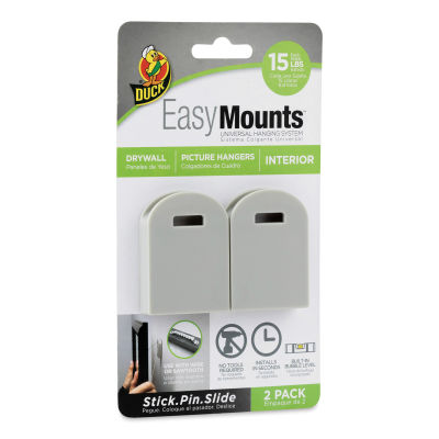 Duck EasyMounts Interior Drywall Picture Hanger - Pkg of 2, front of the packaging. 
