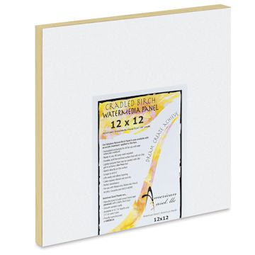 Open in modal - American Easel WaterMedia Panel - 12" x 12", Traditional Profile 7/8"