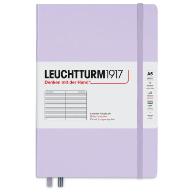 Leuchtturm1917 Ruled Hardbound Notebook - Lilac, 5-3/4" x 8-1/4"