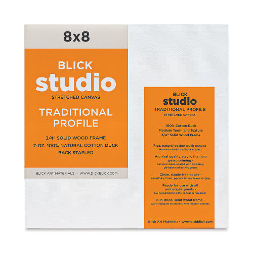 Blick Studio Cotton Canvas Panels - 8 x 8, Pkg of 5