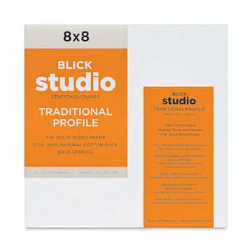 Open in modal - Blick Studio Stretched Cotton Canvas - Traditional Profile, 8" x 8" (front)