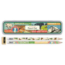 Cavallini National Parks Pencil Set (two pencils, sharpener and tin)