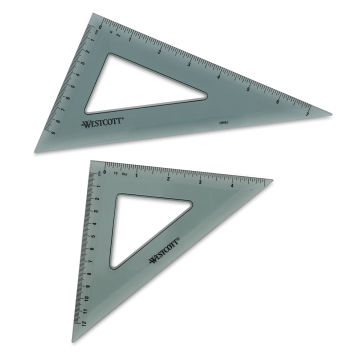 Westcott Triangles - Components of 2pc Set of 8" 30/60 Triangle and 6" 45/90 Triangle