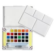 Sakura Koi Watercolor Half Pan - Set of 24 Sketch Box, Assorted Colors