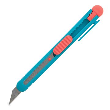 Open in modal - Excel Blades Smart Snap Knife - Angled view of Blue Knife