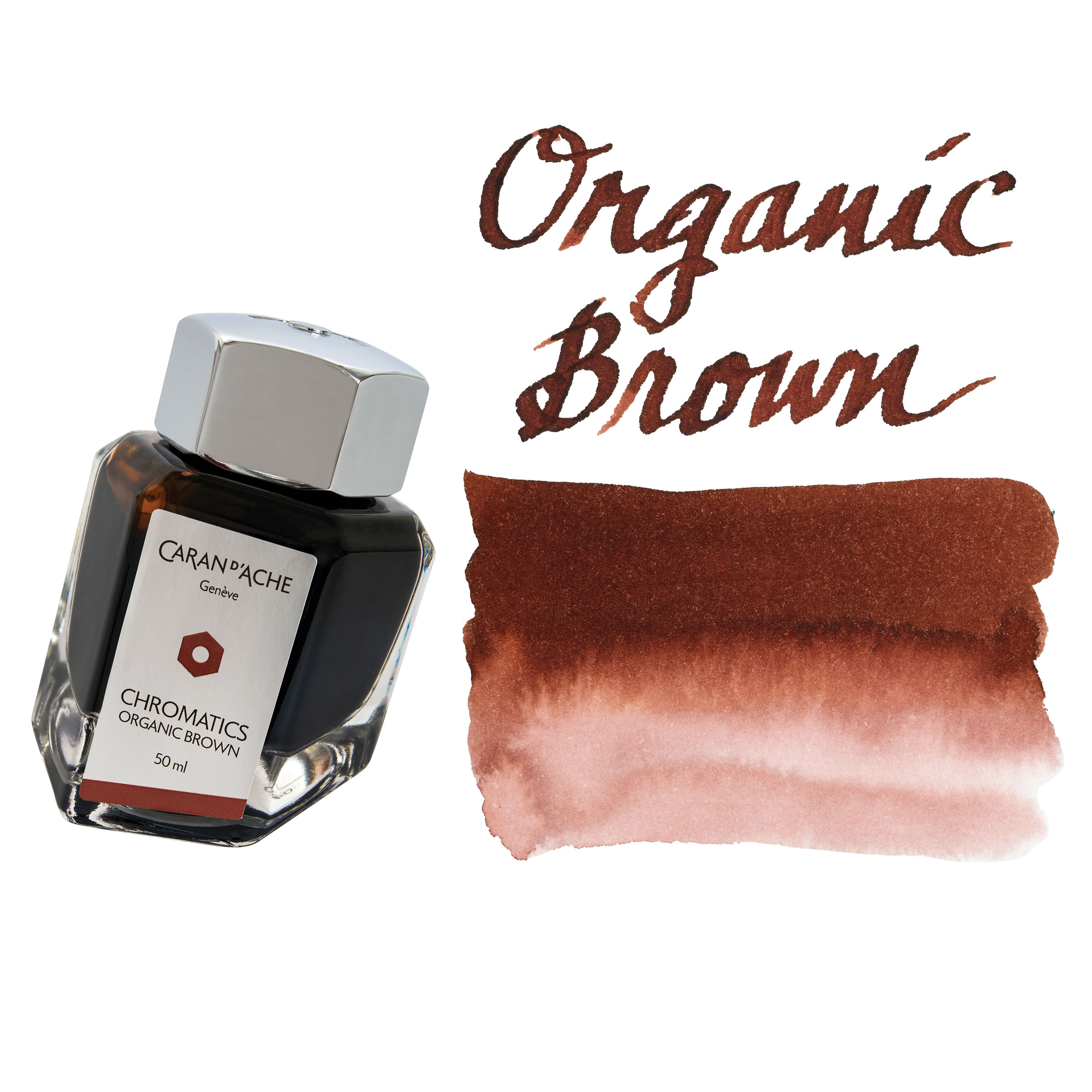 Caran d'Ache Chromatics Ink - Organic Brown, 50 ml Jar | BLICK Art