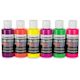 Createx Airbrush Color - 2 oz bottles, Set of 6 Flourescent Colors 