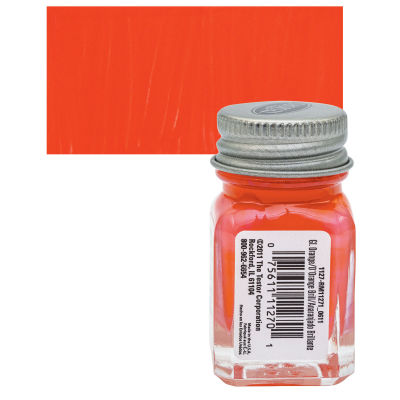 Testors Enamel Paint - Orange, 1/4 oz bottle