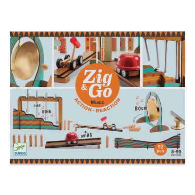 Djeco Zig and Go Reaction Construction Set - Music (Front of packaging)