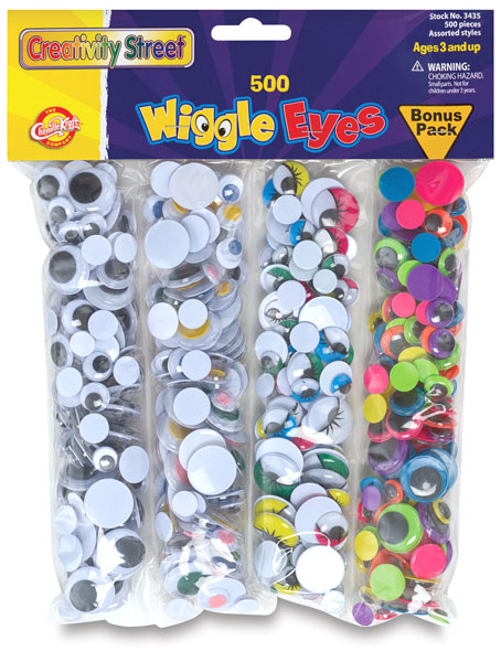 Wiggle Eyes 500 Assorted