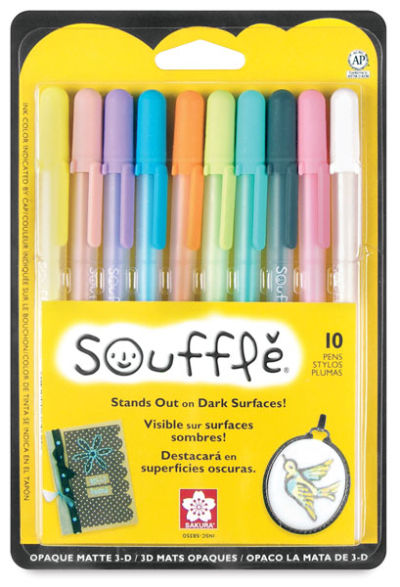 Sakura Soufflé 3-D Paint Pens - Front of package of 10 pens