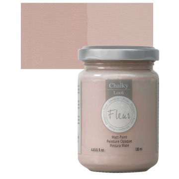 Fleur Chalky Look Paint - Powder Rose, 4.4 oz jar
