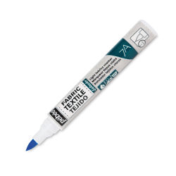 Pebeo 7A Light Fabric Brush Marker - Light Blue, 1 mm (Cap off)