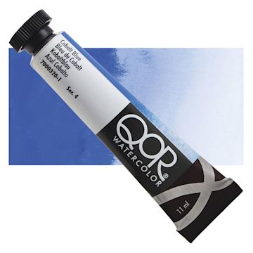 Open in modal - QoR Modern Watercolor - Cobalt Blue, 11 ml tube and swatch