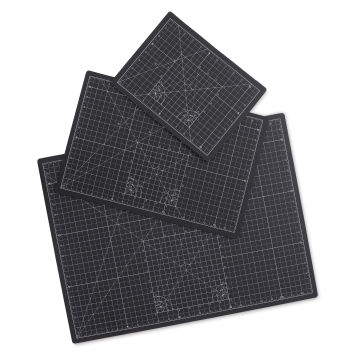 Angelus Self-Healing Cutting Mats - Variety of mats showing inch-marked side