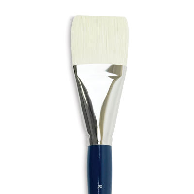 Silver Brush Bristlon Stiff White Synthetic Brush - Bright, Size 20, Short Handle (close-up)