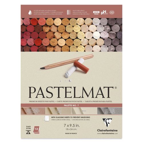 Clairefontaine Pastelmat Pad - 7 x 9-1/2, Palette No. 7, 12 Sheets