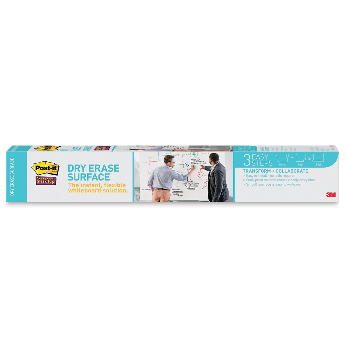 Post-it Super Sticky Dry Erase Surface - Roll, 2 ft x 3 ft