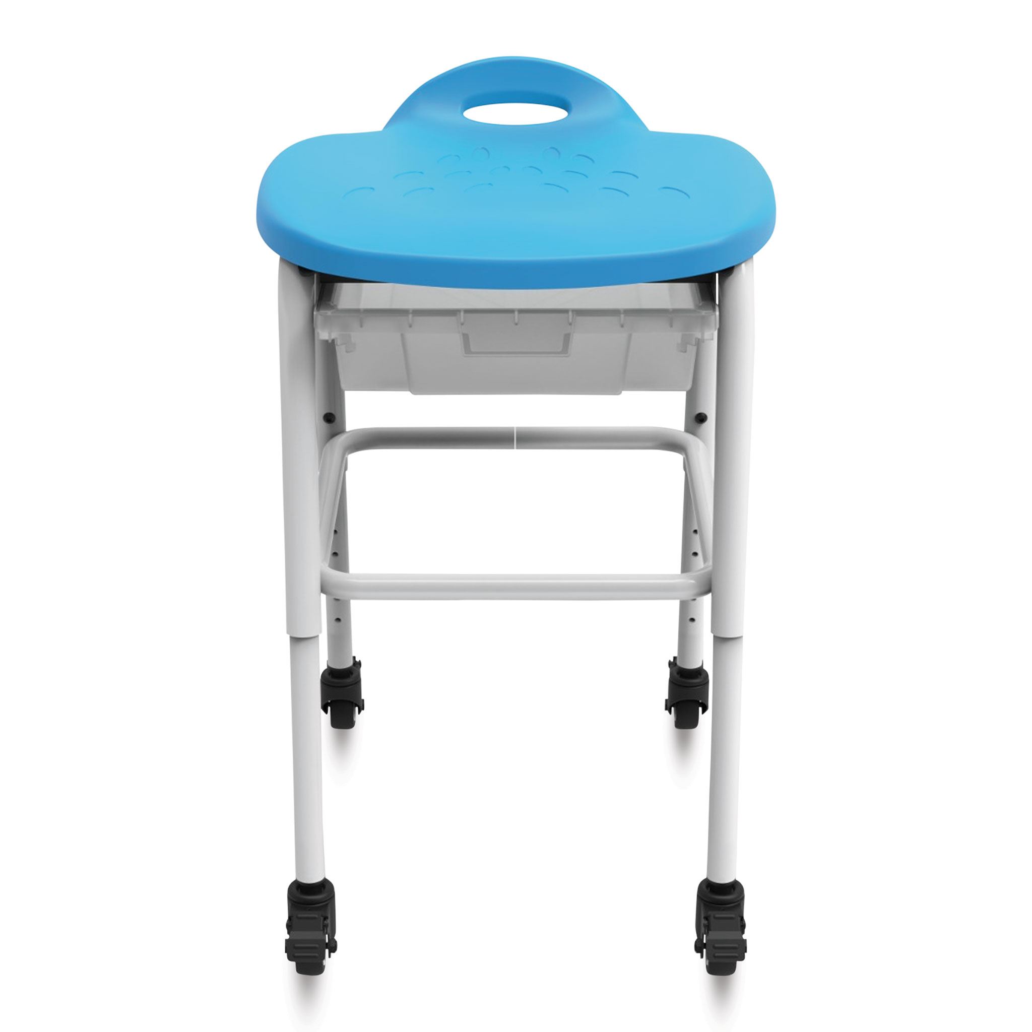 Luxor Adjustable Height Stackable Classroom Stool with Wheels and