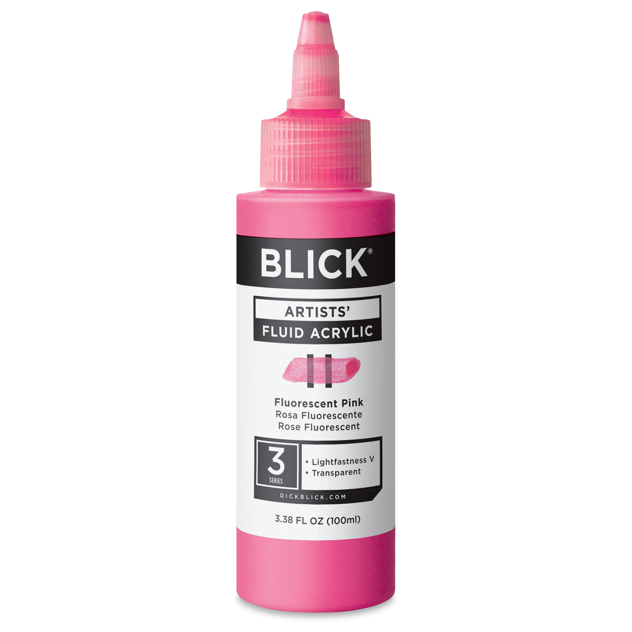 Blick Artists' Fluid Acrylic - Fluorescent Pink, 200 ml