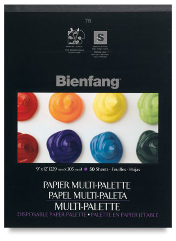 Bienfang Multi-Palette - Front of pad of 50 disposable Palette sheets shown