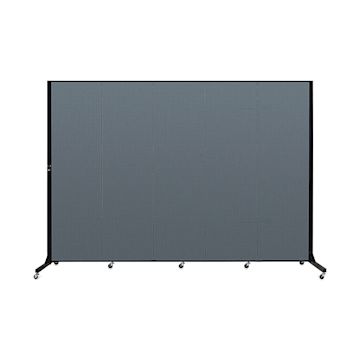 Open in modal - Screenflex Light-Duty 5 Panel Divider front view in Lake color