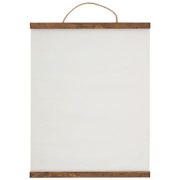 Open in modal - Fredrix Create & Hang Canvas Scrolls - Blank Scroll showing hanger and wood top and bottom bars