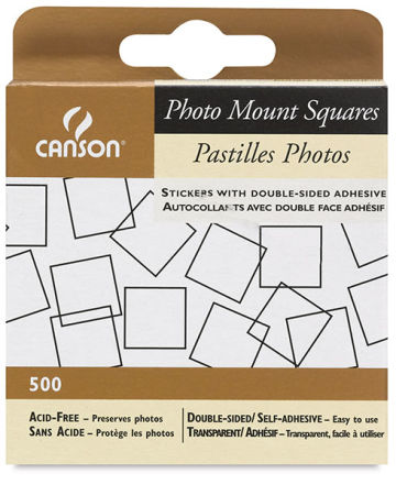 Canson Photo Mount Squares - Front of package of 500 
