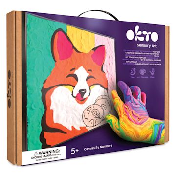 Open in modal - Okto Sensory Art Clay Color By Number Kit - Fox - front of packaging