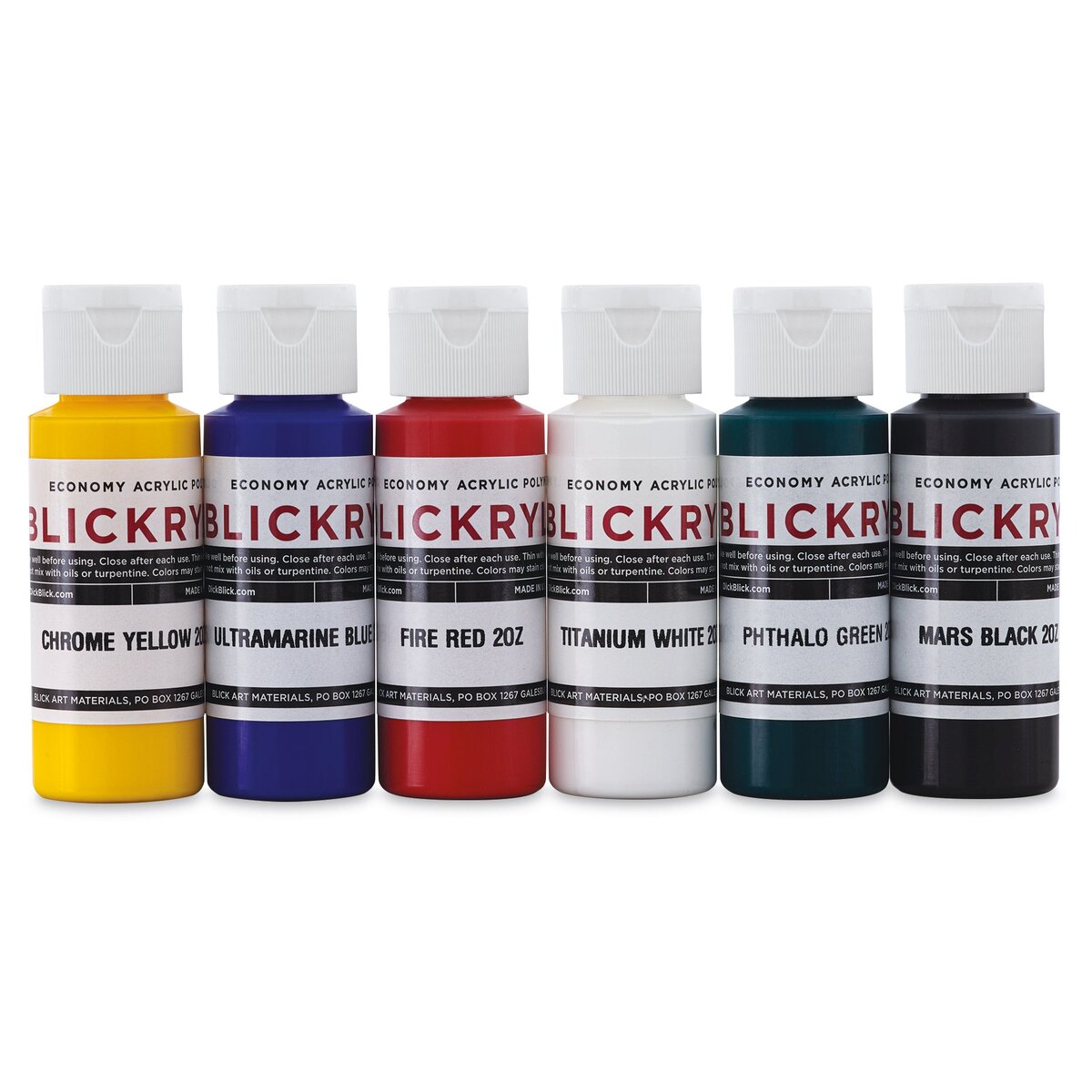 Blickrylic Student Acrylics - Mixing Color Set, Pack of 6 Colors