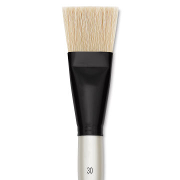 XL Natural Bristle Brushes - Closeup of tip of Flat Brush
